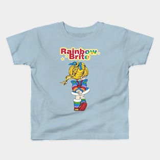 Rainbow Shy girl 80s Kids T-Shirt